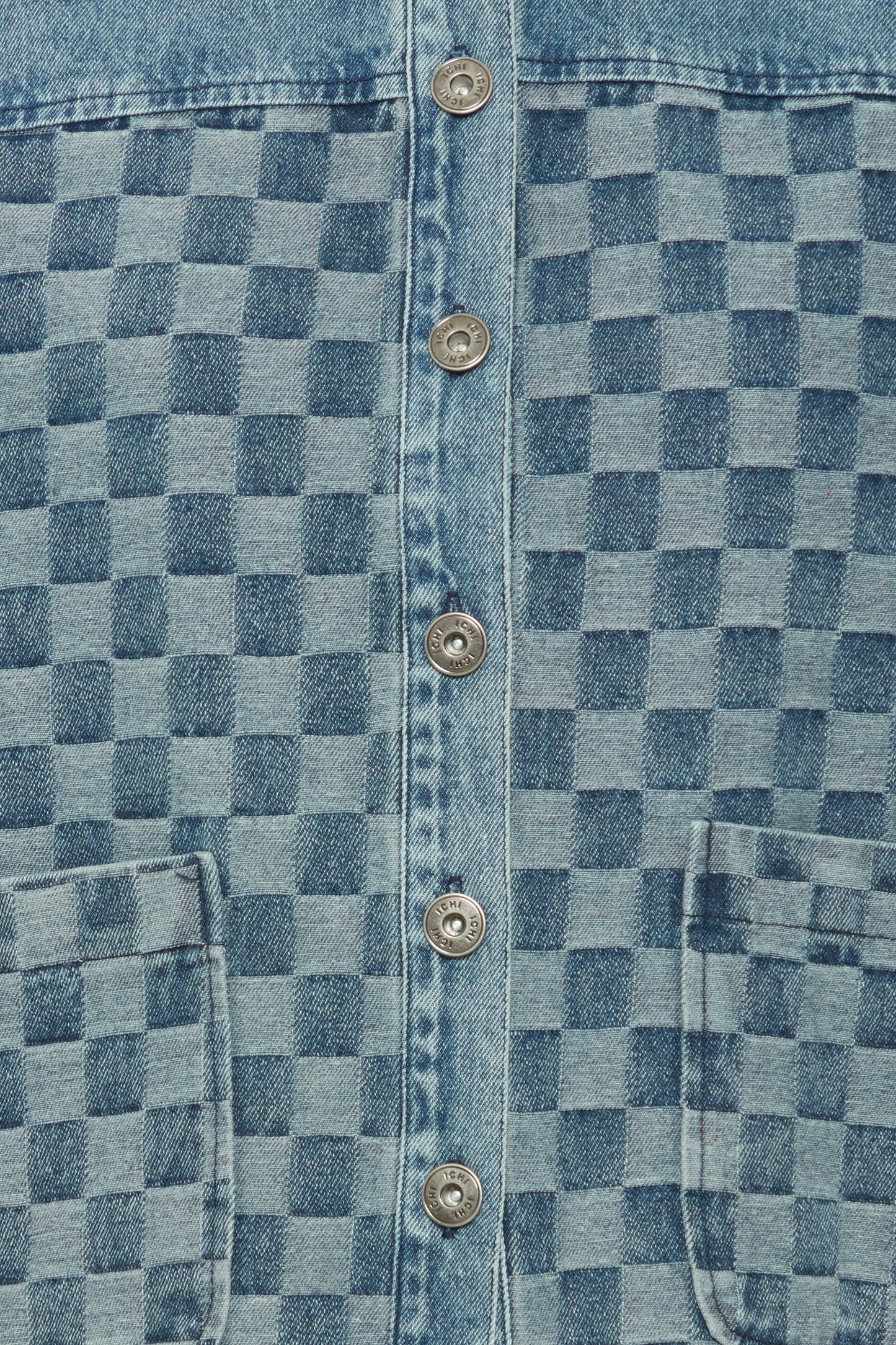 Veste jean à carreaux ICHI