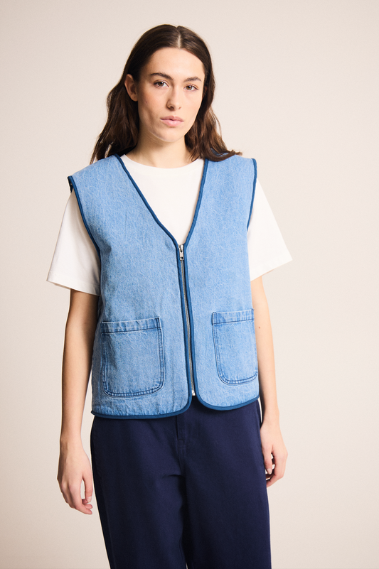 Gilet sans manches jean ICHI